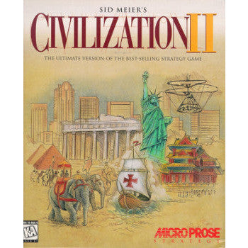 Cover of Sid Meier's Civilization II game by MicroProse
