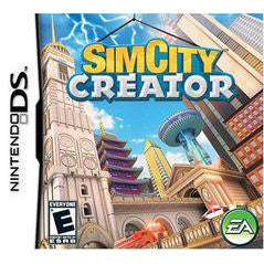SimCity Creator game box for Nintendo DS with cityscape illustration