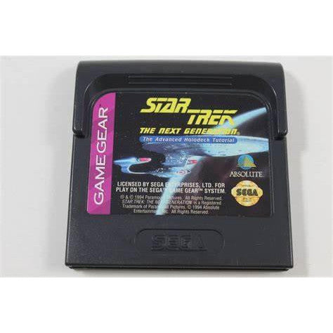 Star Trek game cartridge for Sega Game Gear on a white background