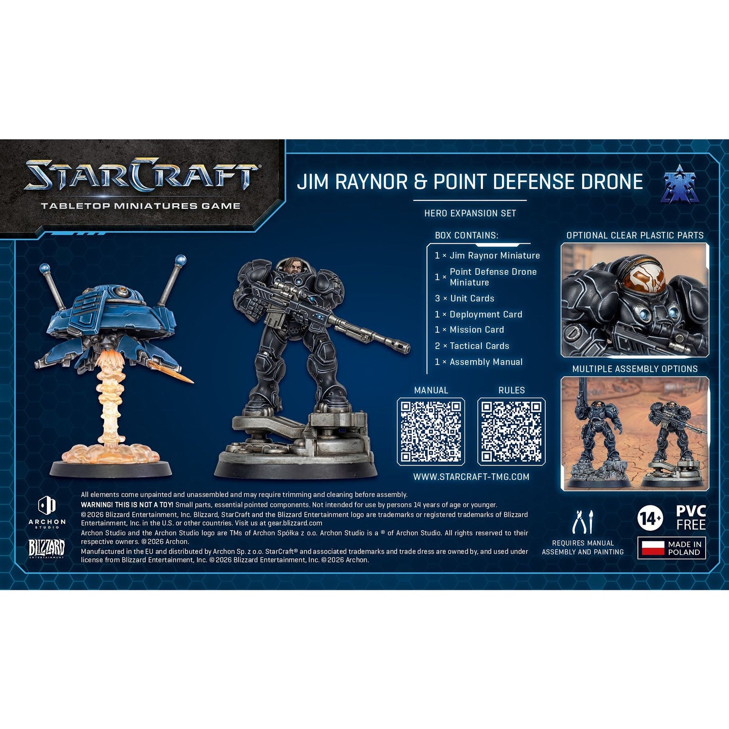 StarCraft: Tabletop Miniatures Game - Terran: Jim Raynor & Point Defense Drone Expansion Set