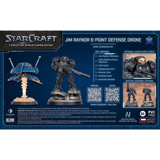 StarCraft: Tabletop Miniatures Game - Terran: Jim Raynor & Point Defense Drone Expansion Set