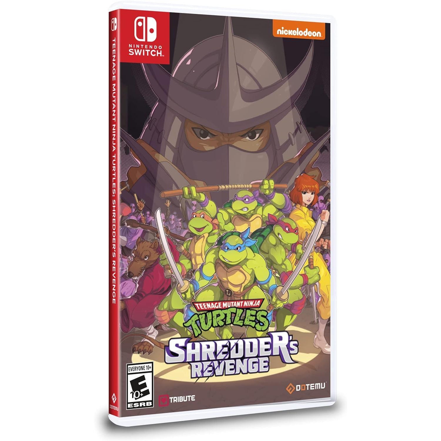Video game cover for 'Teenage Mutant Ninja Turtles: Shredder's Revenge' on Nintendo Switch