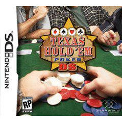 Texas Hold'em Poker DS game cover for Nintendo DS with players at a table.