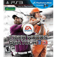 Tiger Woods PGA Tour 13 game cover for PS3 with two golfers and EA Sports logo.