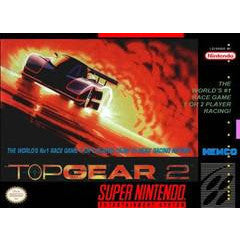 Top Gear 2 Super Nintendo game cover with racing car illustration