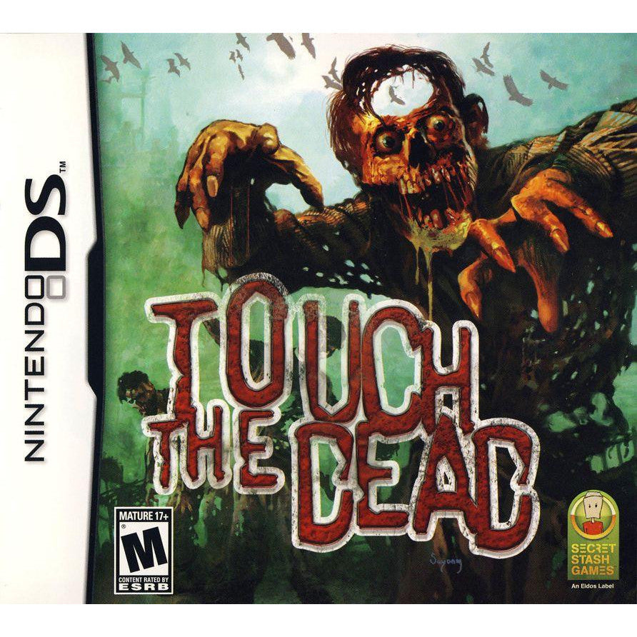 Nintendo DS game cover for 'Touch the Dead' with a zombie character and green background.
