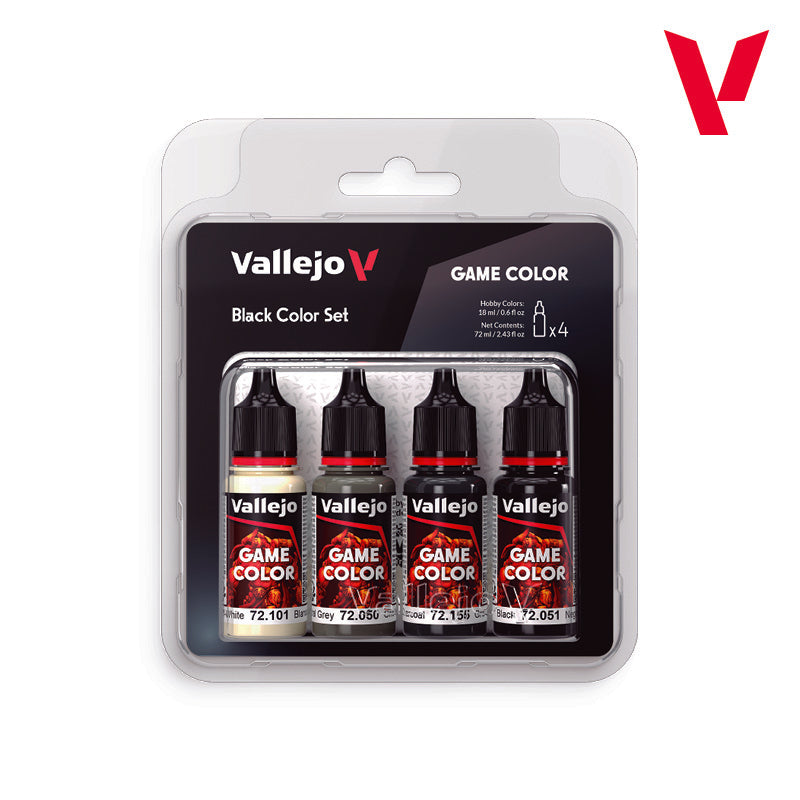Vallejo: Game Color Black Paint Set