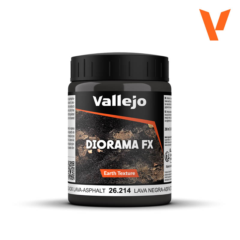 Vallejo - Diorama FX: Black Lava-Asphalt Texture Paint 200ml
