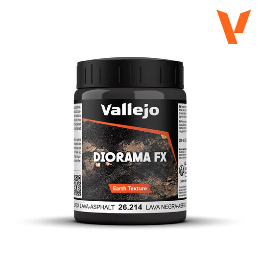 Vallejo - Diorama FX: Black Lava-Asphalt Texture Paint 200ml