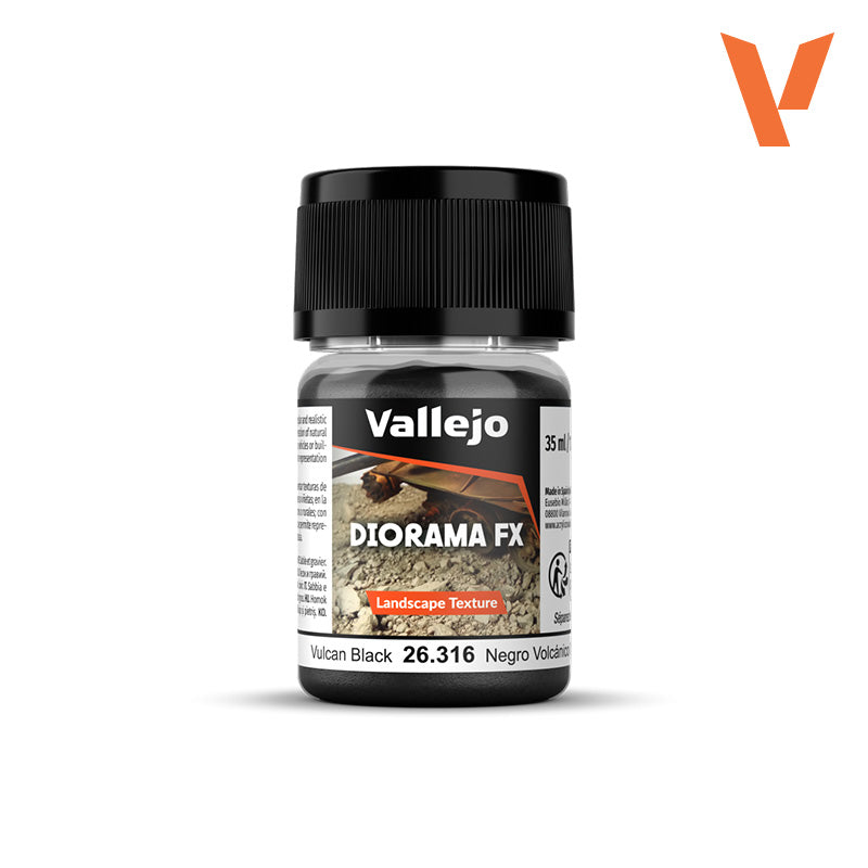 Vallejo - Diorama FX: Vulcan Black Landscape Texture 0.1-0.6 mm 35ml