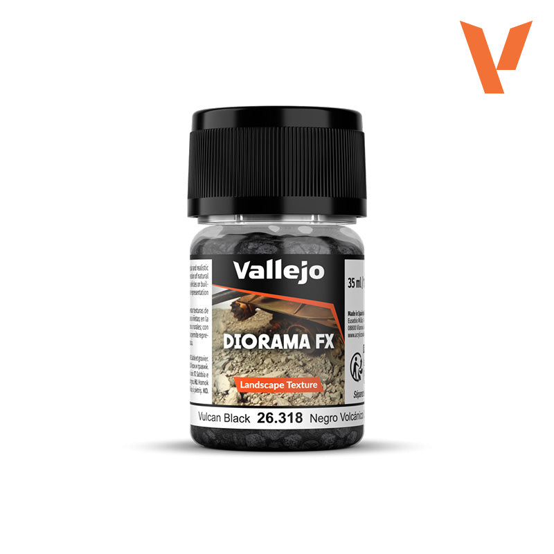 Vallejo - Diorama FX: Vulcan Black Landscape Texture 2-5 mm 35ml