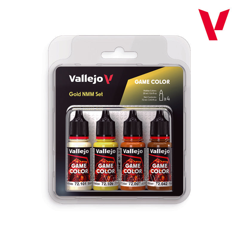 Vallejo: Game Color Non Metallic Metal (NMM) Gold Paint Set