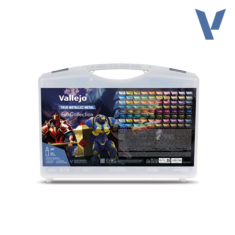 Vallejo: True Metallic Metal Full Collection Case Paint Set