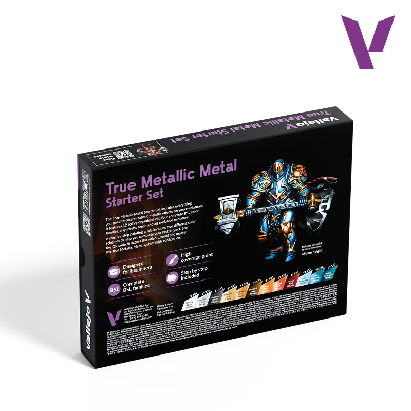 Vallejo: True Metallic Metal Starter Paint Set