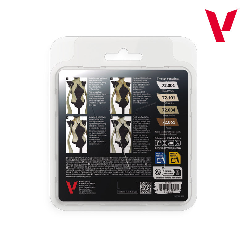 Vallejo: Game Color White Paint Set