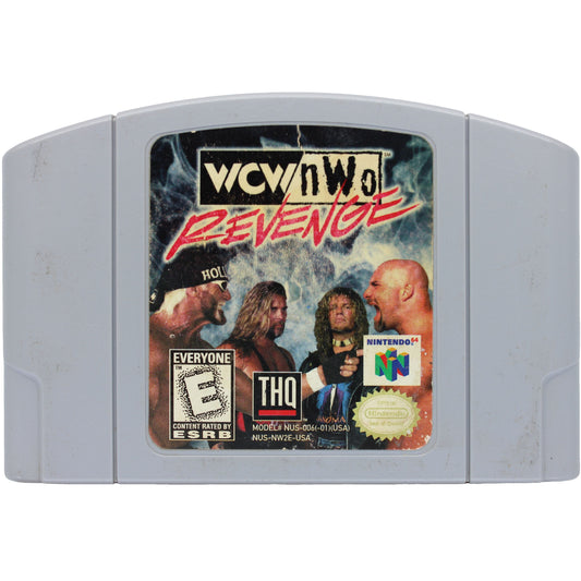 N64 game cartridge for 'WCW/NWO Revenge' on a white background