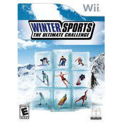 Wii game cover for 'Winter Sports: The Ultimate Challenge' with various winter sports activities displayed.