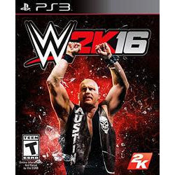 WWE 2K16 game cover for PS3 with a wrestler in the center.