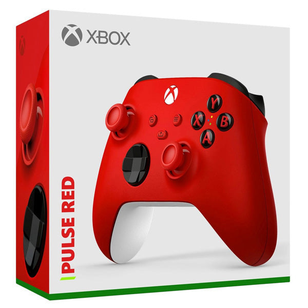 Red Xbox gaming controller packaging on a white background