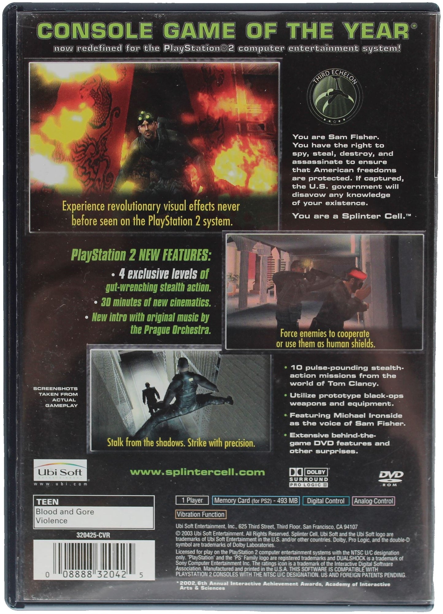 Splinter Cell: Stealth Action Redefined (PS2)