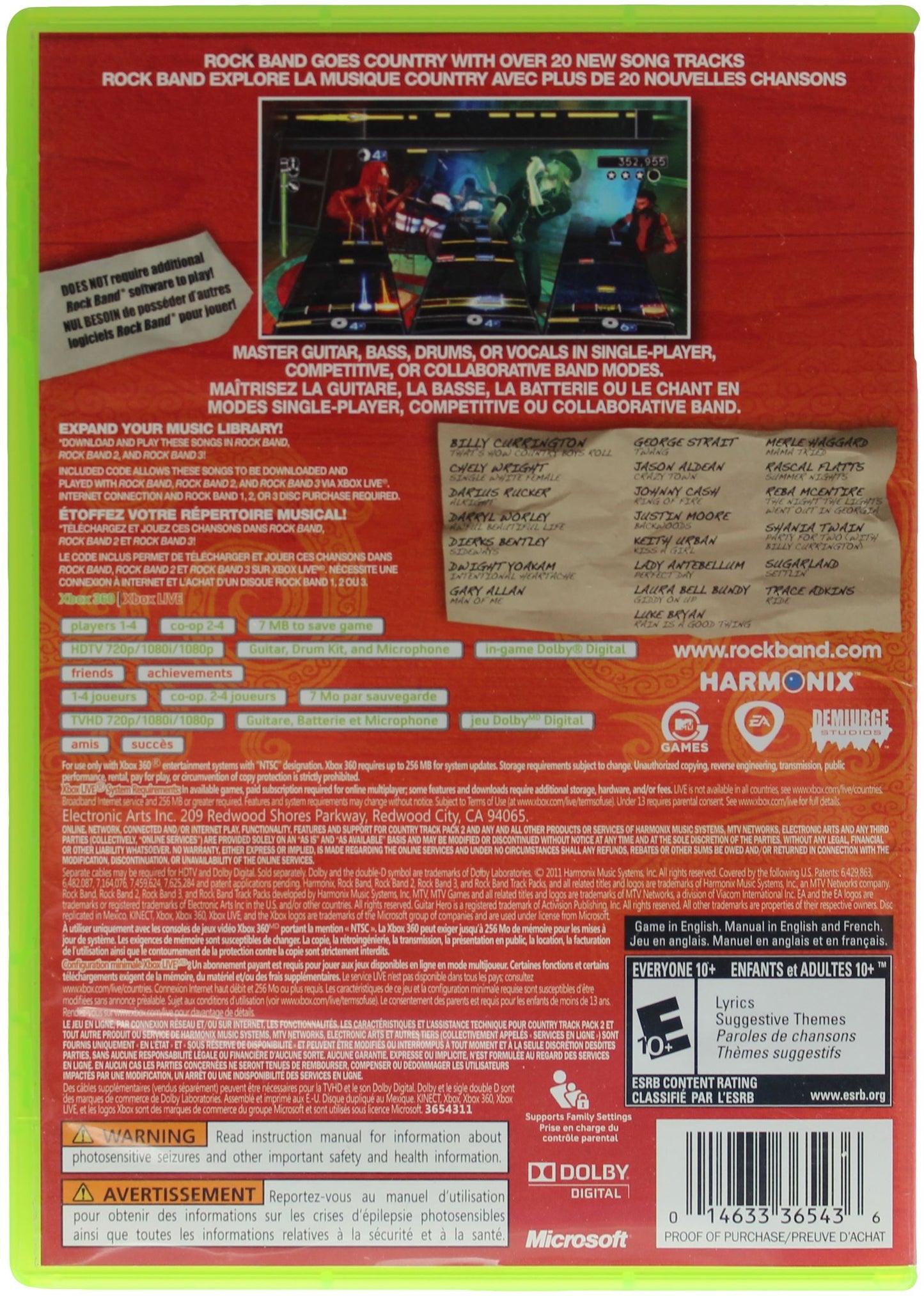 Rock Band: Country Track Pack 2