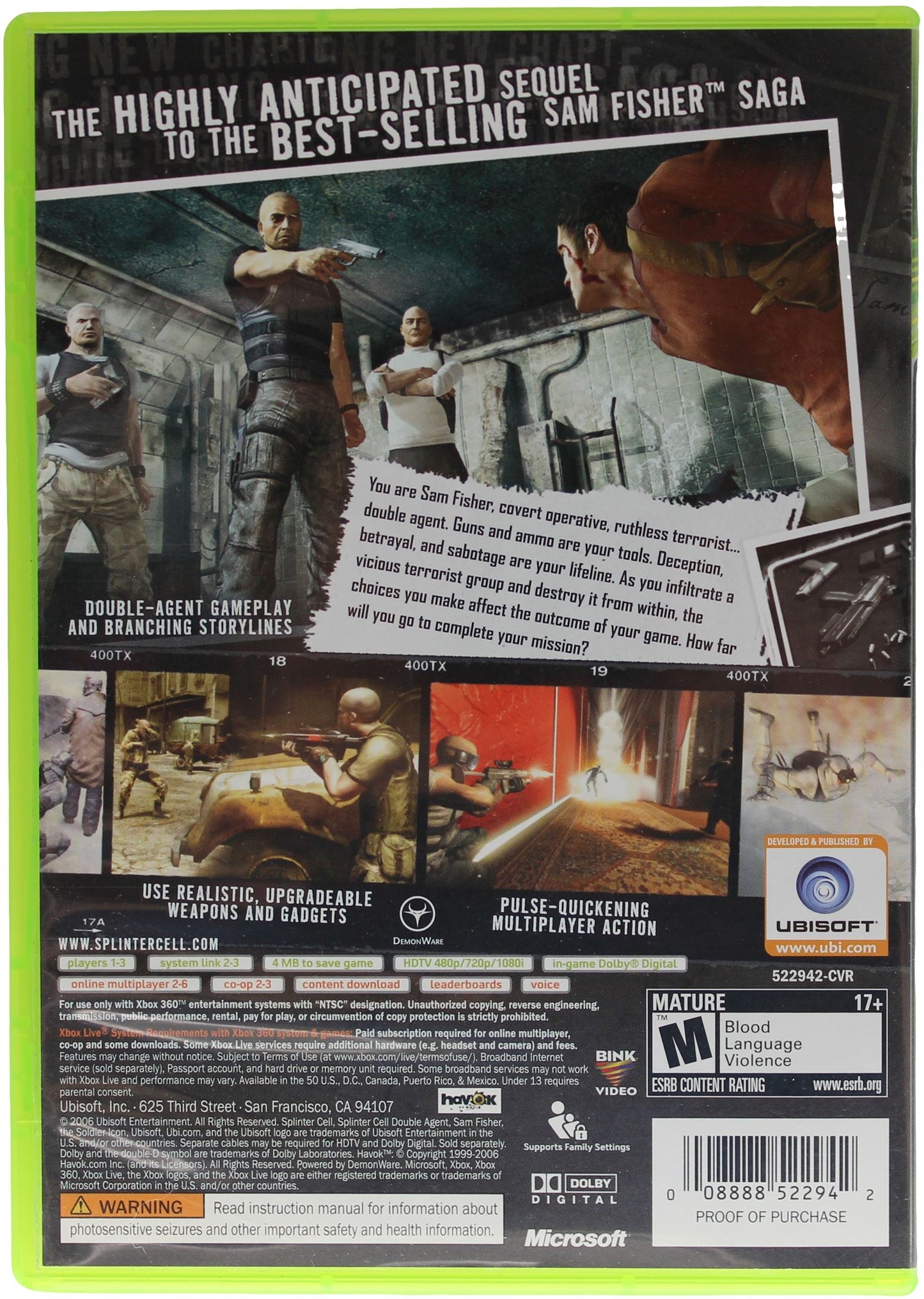 Splinter Cell: Double Agent (Xbox 360)