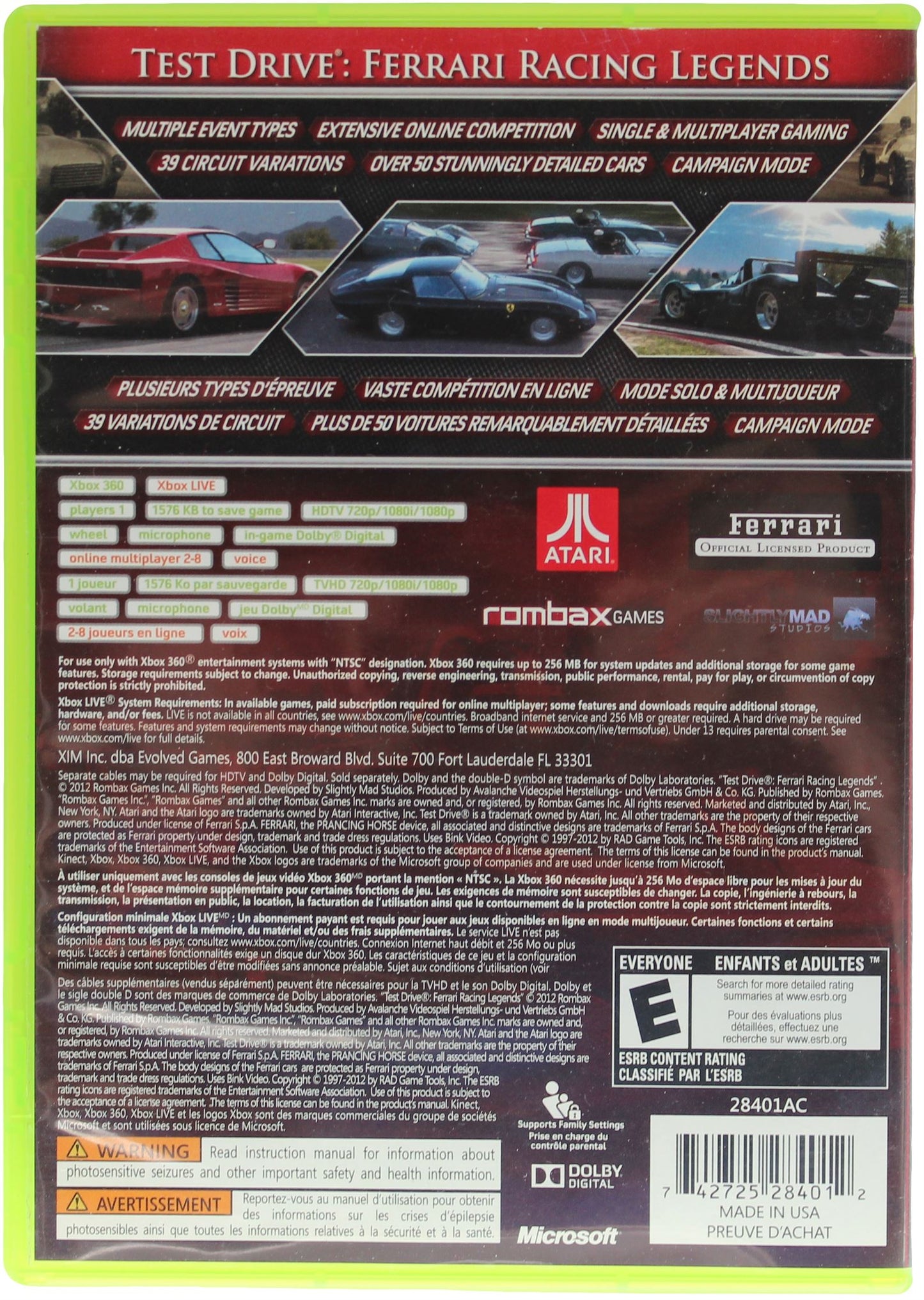 Test Drive: Ferrari Racing Legends (Xbox360)