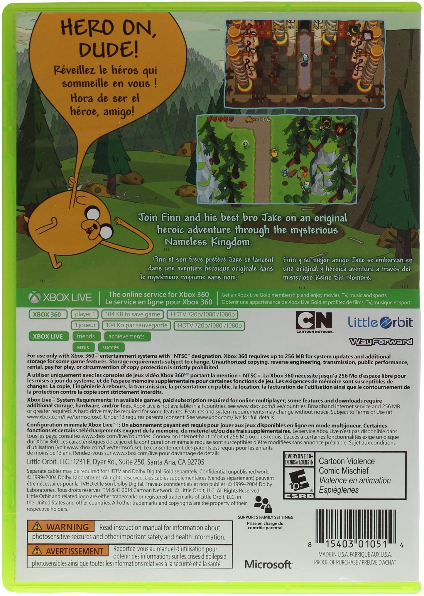 Adventure Time: The Secret Of The Nameless Kingdom (Xbox 360)