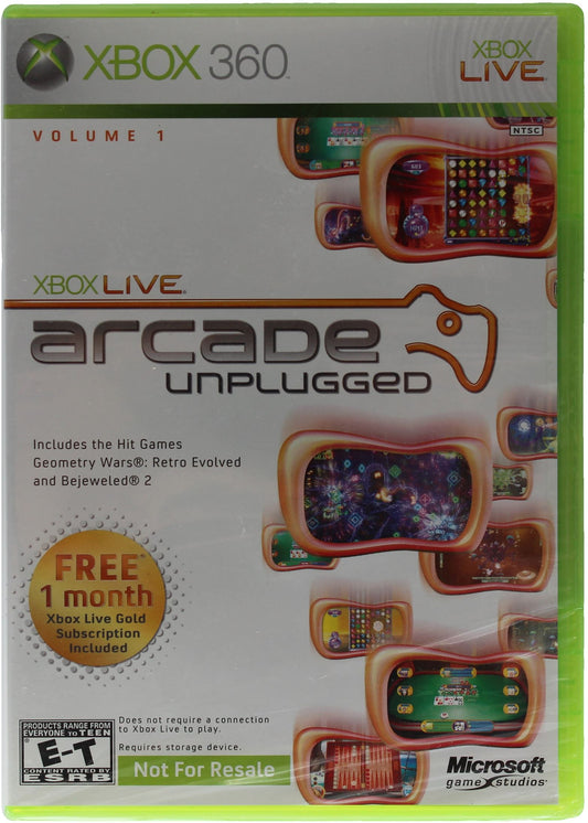 Xbox Live Arcade: Unplugged Volume 1 [Not For Resale] - Sealed (Xbox360)