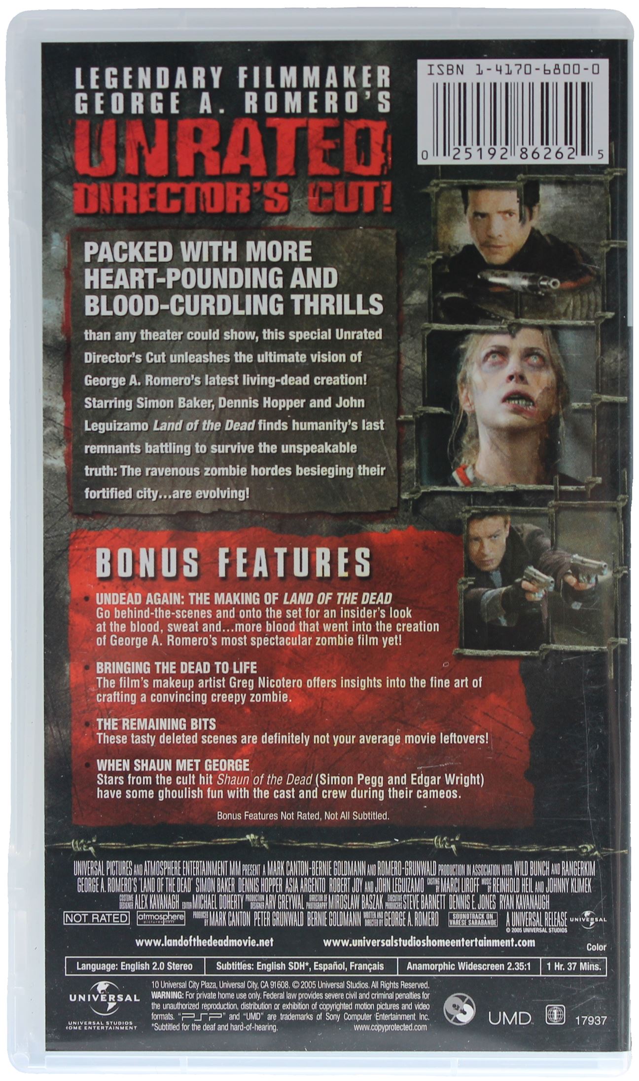Land Of The Dead [Unrated Director's Cut] [UMD Video]