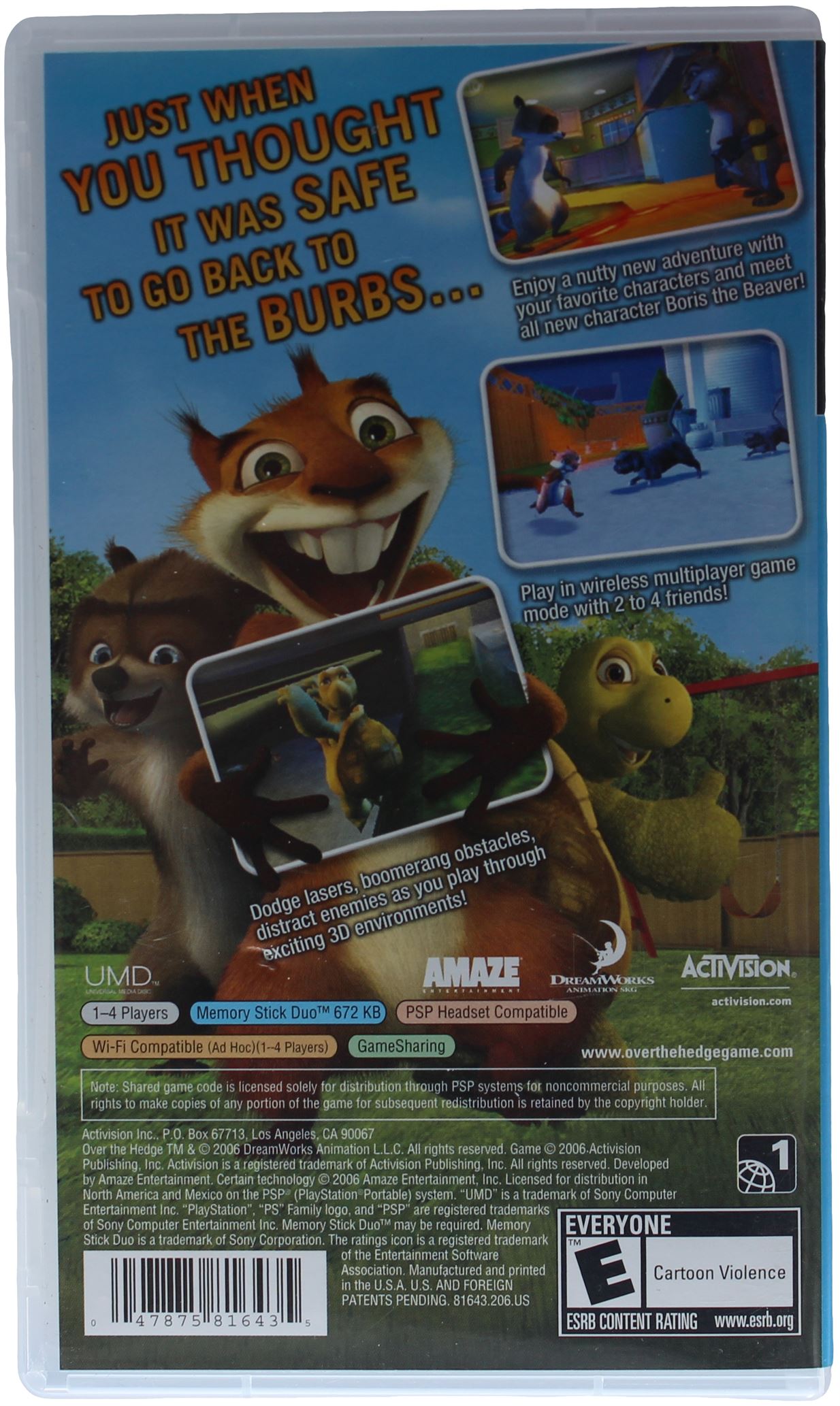 Over The Hedge: Hammy Goes Nuts! - Case + Manual Only