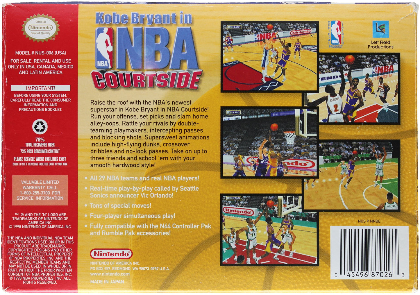 Kobe Bryant In NBA Courtside