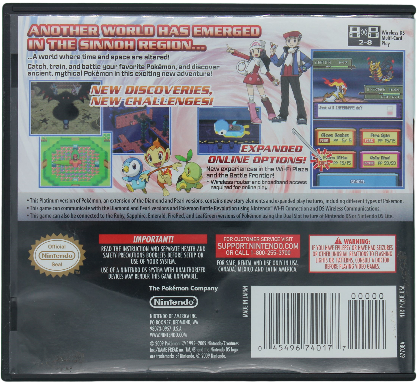 Pokémon: Platinum Version - No Manual