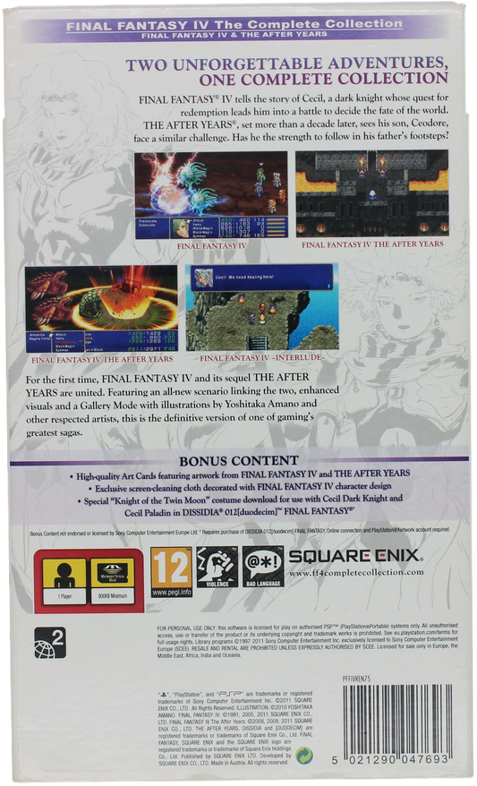 Final Fantasy IV [The Complete Collection] [Not For Resale] PAL