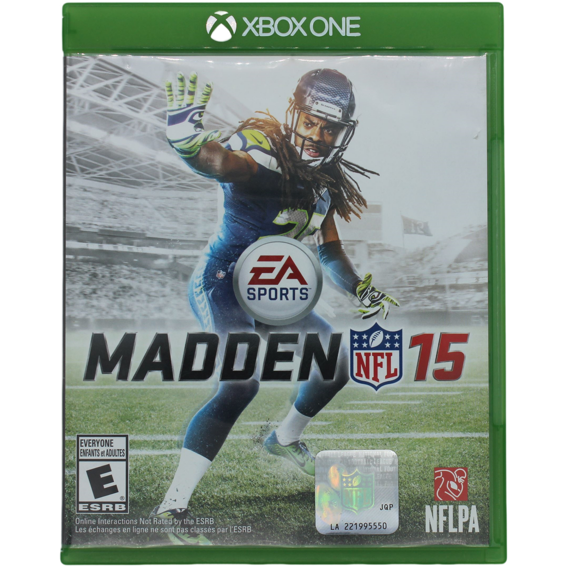 Xbox One Madden NFL 15 video game case with a football player on the cover