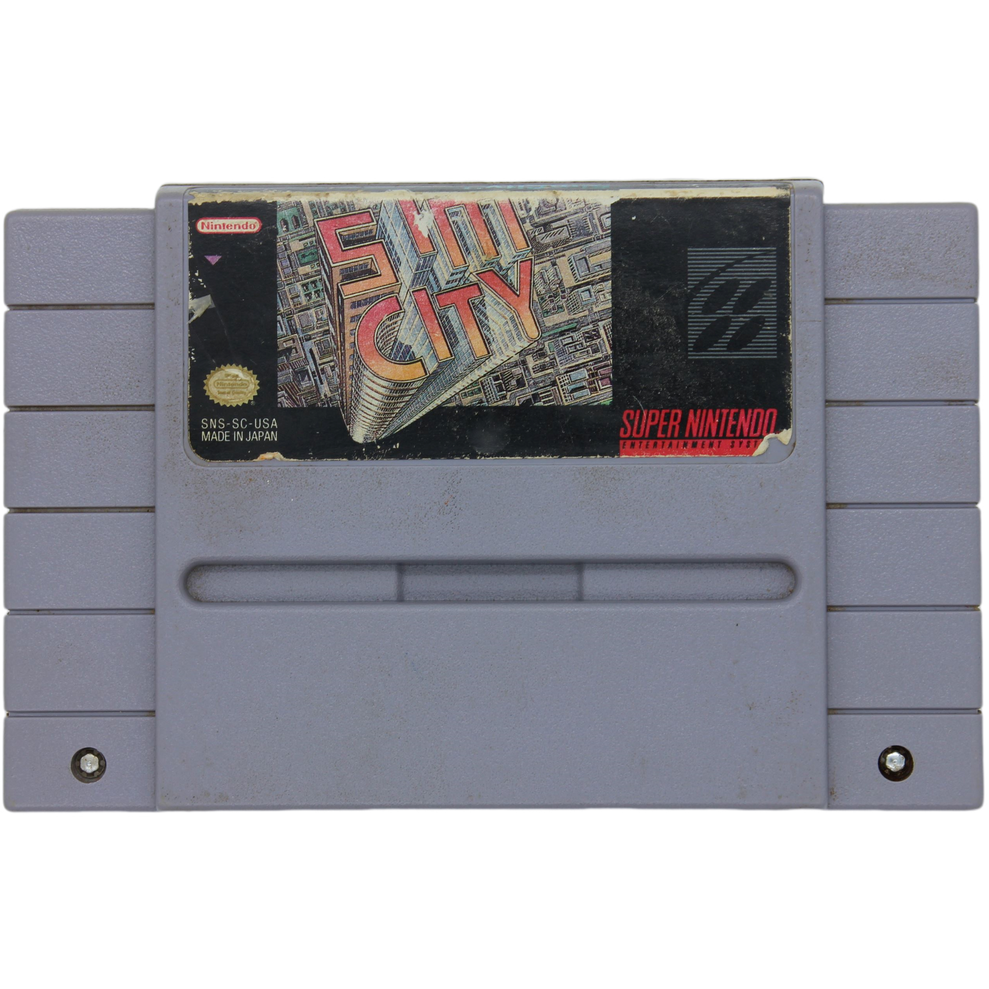 Super Nintendo Entertainment System game cartridge with 'City of Thieves' cover