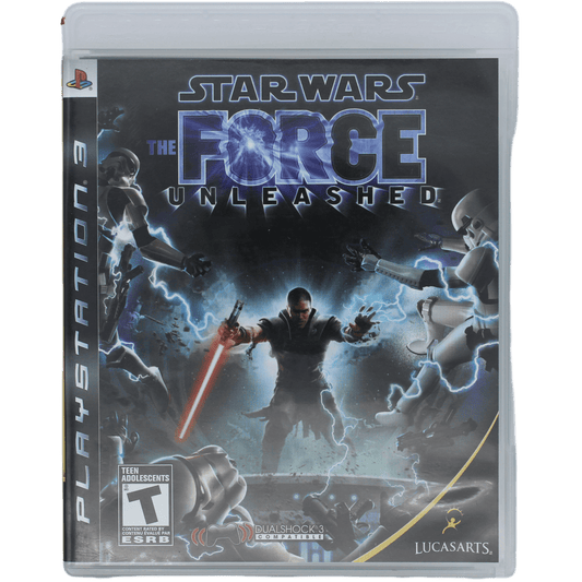 Star Wars: The Force Unleashed game case for PlayStation 3 on a white background